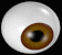 Weißer Augapfel mit brauner Pupille - GIF funny GIF animations Augen