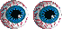 Augenpaar mit blauer Iris schaut nach rechts und links anigifs kostenlose Animationen
