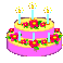 Bunte Happy-Birthday Torte - Geburtstagsanimation Geburtstag GIFs download