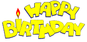 Goldener Happy-Birthday Schriftzug mit brennendem Lebenslicht whatsapp images Geburtstag animierte gifs