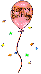 Happy Birthday Luftballon mit Konfetti zum Geburtstag - AniGIFs Geburtstag fun gifs kostenlos