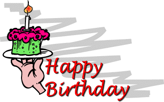 Happy Birthday Geburtstagstorte mit einer Kerze - Animation Geburtstag animated gifs