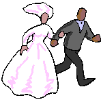 Hochzeitspaar (Braut und Bräutigam) - animierte HochzeitsGIF funny gifs Hochzeit download kostenlos