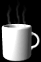 Weiße Kaffeetasse: Heißer Kaffee in Kaffeetasse - Kaffee-GIFs funny gifs Kaffee download kostenlos