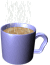 Kaffee-AniGIFs: Dampfender Kaffee mit Milch und Zucker Kaffee animated gifs
