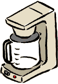 Animation Kaffeemaschine kocht frischen Kaffee in Kaffeekanne -gif Kaffee .gif Bilder