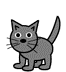 Graue Katze spielt in einer Papiertüte whatsapp & facebook Katzen
