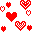 Viele kleine Herzen - GIFs-Clipart whatsapp & facebook Liebe
