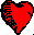 Einsames rotes Liebes-Herz - Clipart-Grafik aniGIFs & bewegte Bilder