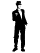 Mann im schwarzen Anzug beim Tanzen - lustige	Grafiken .gifs Menschen - Tanz GIFs download