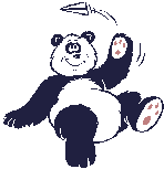 Sportlicher Bärenpanda funny GIF animations Panda Bären