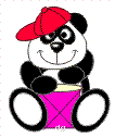 Süßer und lustige Bär mit Cappy Panda Bären GIFs download