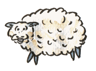 Fettes weißes Schaf - Schafe-Animationen Schafe .gif Bilder