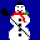 Schneemann mit Schnee im Winter - Animierte Schneemann-Bilder funny gifs Schneemänner download kostenlos