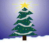 Romantischer geschmückter und bunter Christbaum im Wald Weihnachtsbäume GIFs download