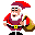 Winkender lustige Nikolaus mit Sack und Geschenken - animierte GIFs Nikolaus am 6. Dezember animierte gifs Nikoläuse