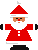 Weihnachts-Cliparts: Nikolaus im rot-weißen Pelzmantel und Mütze - Nikolaus-Figur im .gif Format funny gifs Nikoläuse download kostenlos
